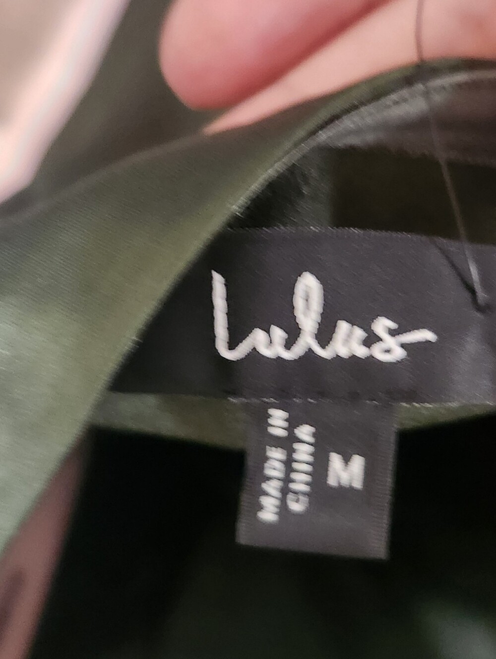 NWT Lulus Signature Elegance Olive Green Satin One-Shoulder Maxi Dress Size M - Picture 5 of 8